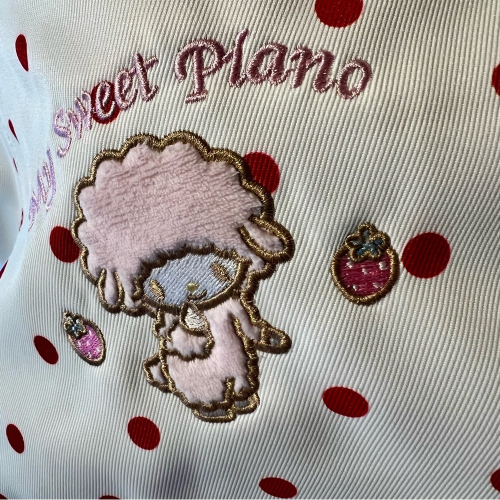 My Sweet Piano Vintage Retro Pinup Shoulder Bag Polka Dots Red & White - Picture 3 of 8